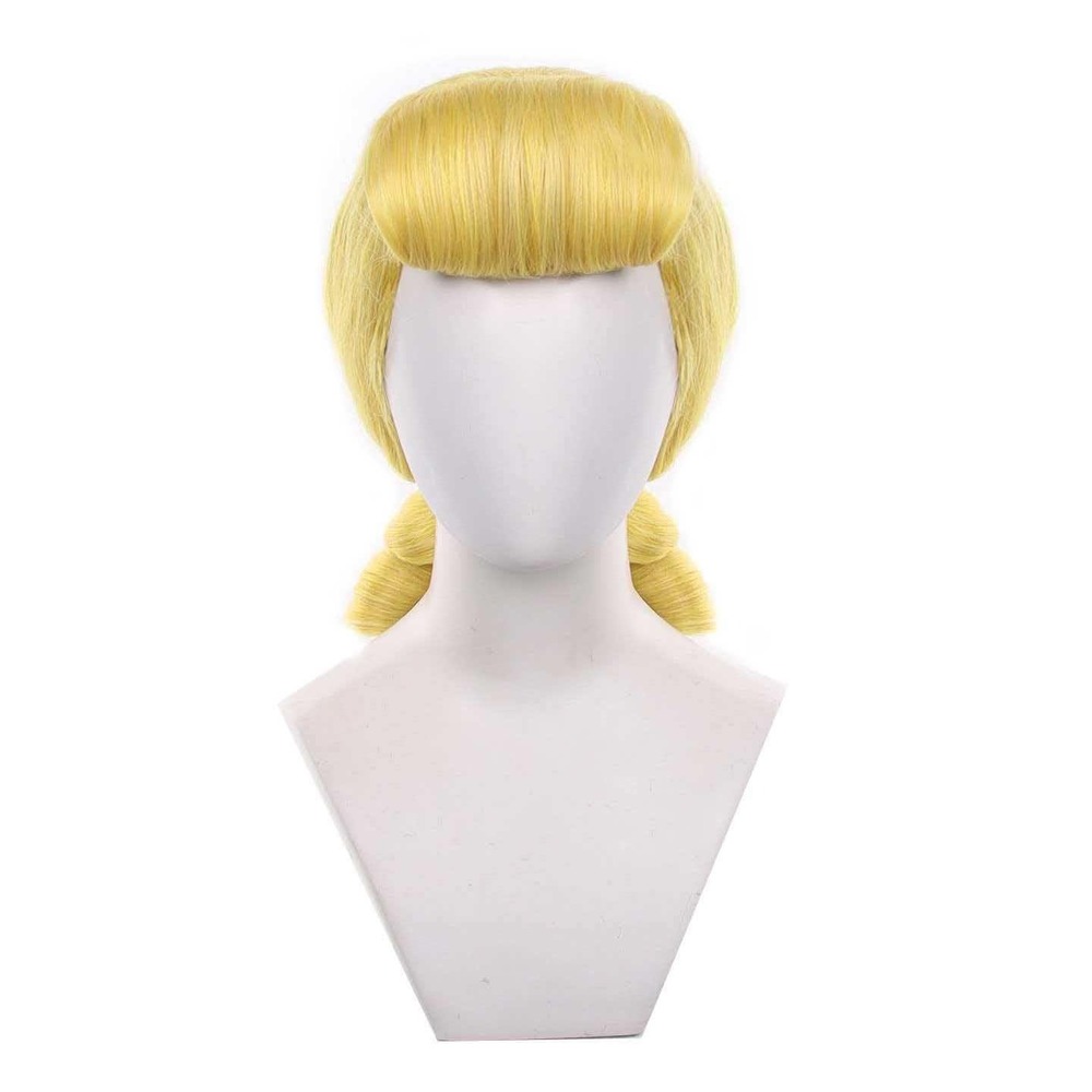 NWT Women's Yellow Roman Roll Anime Cosplay Wig Halloween Costume